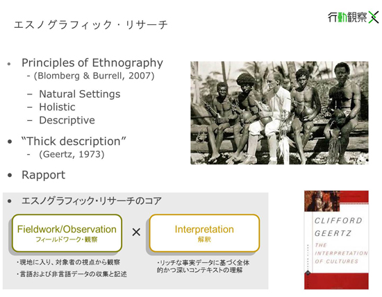 エスノグラフィの3つの特徴