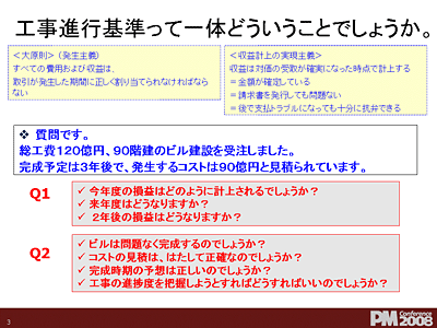 工事完成基準と工事進行基準の対比
