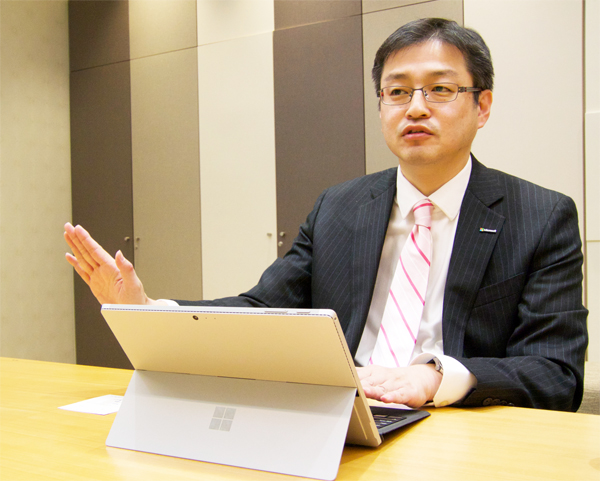 日本マイクロソフト コーポレートコミュニケーション部 部長の岡部一志さん