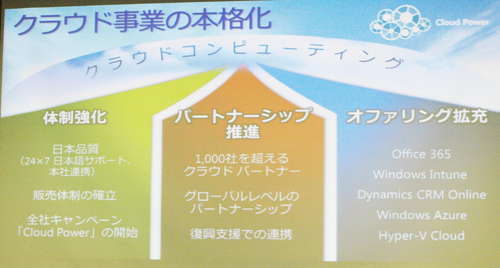本格化したクラウド事業